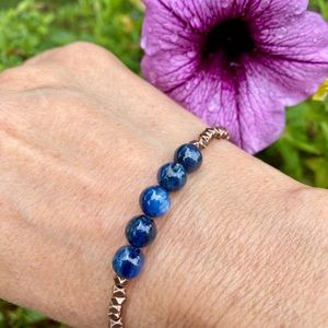 Blue Kyanite & Copper Bracelet